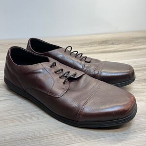 Birchbury Burgundy Brown Mens US 13 - EU 46 Oxford Barefoot Dress Shoe Brenston